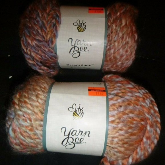Yarn Bee Office 3 Skeins Yarn Bee Dream Spun Wool Blend Yarn Colors